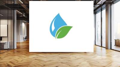 water drop Logo Wall mural