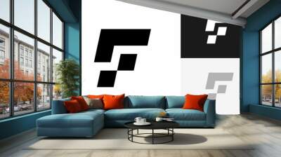 letter F logo initial abstract vector icon design illustration	
 Wall mural