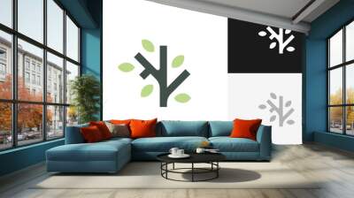 tree simple modern logo design vector Wall mural