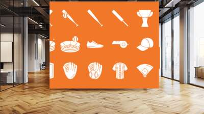 baseball sports icon vector design Wall mural