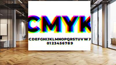 cmyk font styles design templates Wall mural