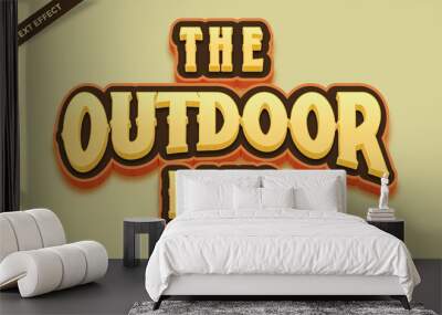 vintage outdoor text effect design Wall mural