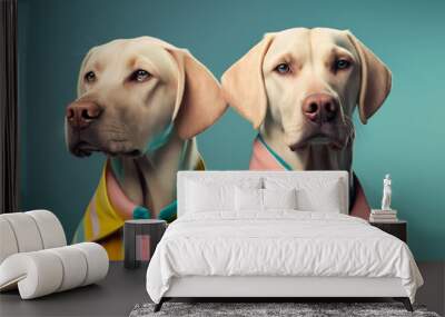 Labrador Retriever couple Wall mural