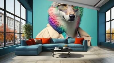 wolf portrait Wall mural