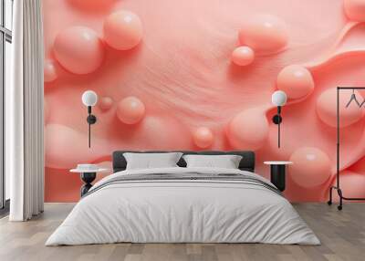 abstract pink peach paint creative background trendy color of the year 2024 peach fuzz Wall mural