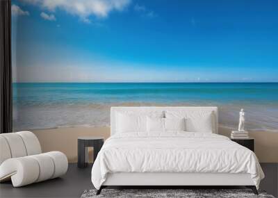 tropical summer sand beach on sea sky background copy space Wall mural