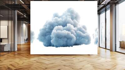 Cloud formations set isolated on transparent background realistic sky elements Wall mural