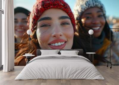 Smiling Female Friends Arranging Table on Sunny Day 8K

 Wall mural