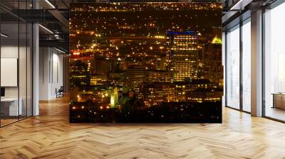 downtown salt lake city night Wall mural