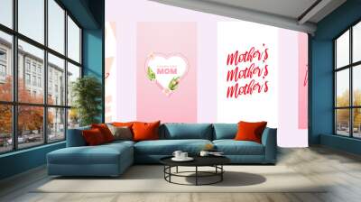 Mother's Day greeting social media story design Wall mural