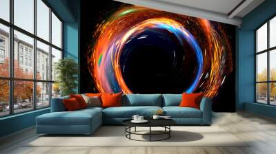 red and blue spiral Wall mural