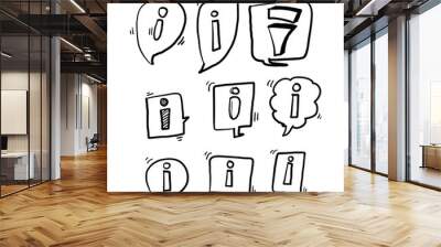 hand drawn doodle information sign icon illustration vector Wall mural