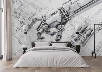 plans and blueprints Wall mural