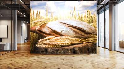 Bread and wheat cereal crops Wall mural