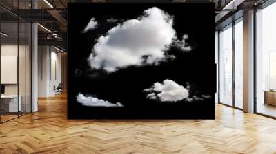 White isolated clouds. Wall mural