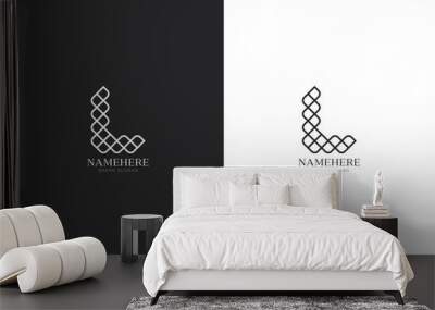 Letter L logo line art concept for your brand Wall mural