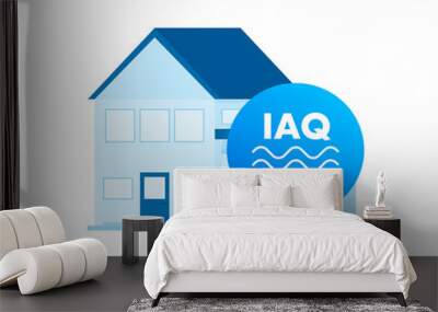 IAQ - Indoor Air Quality. Ventilation system. Vector stock illustration. Wall mural