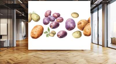 potato clipart, isolated vector illustration. Wall mural