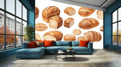 watercolor bread clipart for graphic resources Wall mural