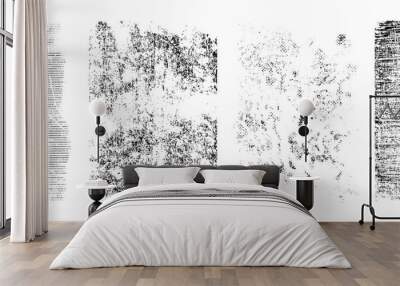 Abstract grunge distressed frames collection Wall mural