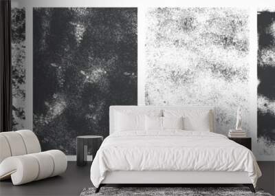 Abstract textures monochrome set poster Wall mural