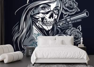 Chicano tattoo vintage concept Wall mural