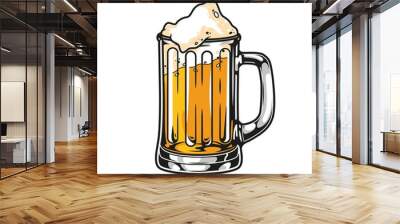 Cup of fresh lager beer concept Wall mural