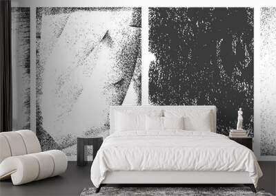 Retro grunge vertical frames set Wall mural