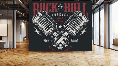 Rock music forever colorful poster Wall mural