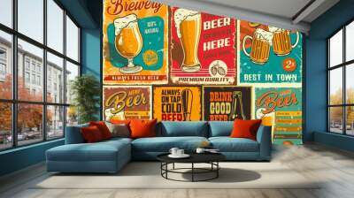 Set of beer poster Wall mural