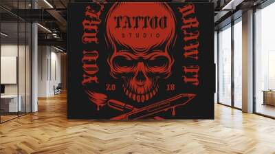 Tattoo vintage emblem Wall mural