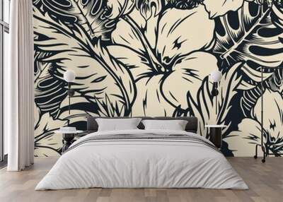 Tropical seamless pattern Wall mural