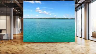 Wide panorama from Balaton Lake, Tihany, Hungary Wall mural