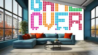 Game over tetris block Wall mural