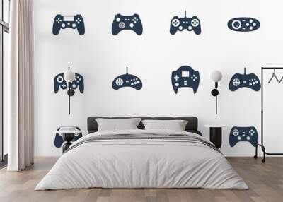 Gamepads vector icon set Wall mural