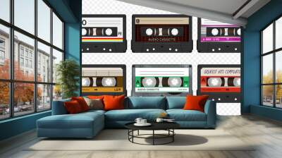 vector compact audio cassettes collection #2 Wall mural