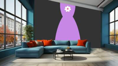 Beautiful woman dress cartoon, digital art illustration Wall mural