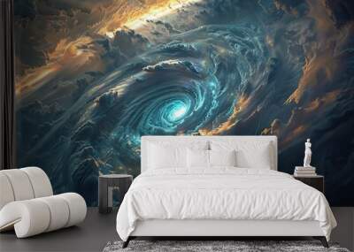 a massive eye of the storm in space Wall mural