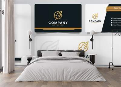 eagle , elegant , luxury ,golden color, logo design inspiration Wall mural