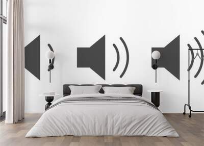 Speaker Set icon vector Wall mural