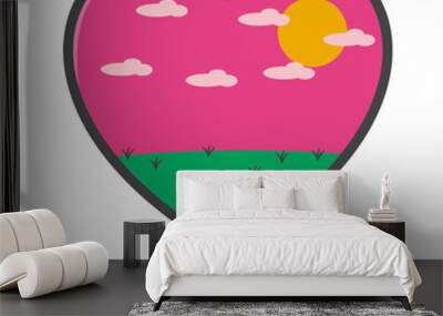 valentine day vector flat illustration Wall mural