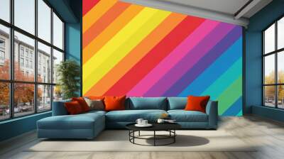 Colorful Rainbow Themed Minimalist Backgrounds Wall mural