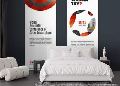 abstract business vector set of modern roll up banner stand desi Wall mural