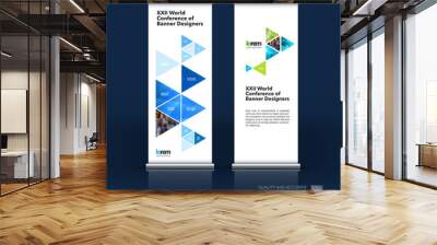 Abstract business vector set of modern roll Up Banner stand desi Wall mural