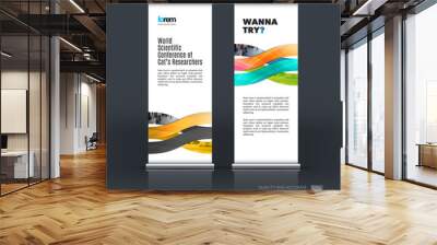 abstract business vector set of modern roll up banner stand desi Wall mural