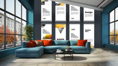 abstract business vector set of modern roll up banner stand desi Wall mural