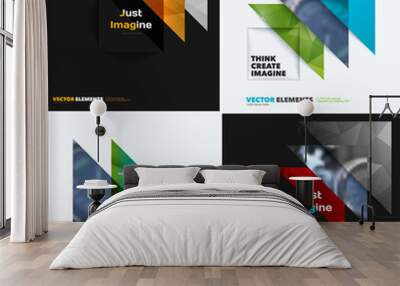 Abstract vector design elements for graphic layout. Modern busin Wall mural