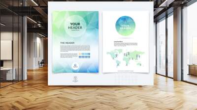 Brochure design, flyer, cover, booklet and report layout templat Wall mural