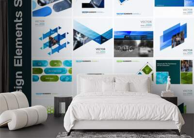 Business vector design elements for graphic layout. Modern abstr Wall mural