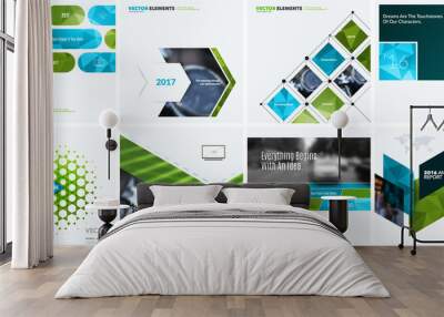 Business vector design elements for graphic layout. Modern abstr Wall mural